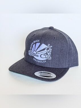 Shore Club Pacific Beach San Diego Snapback Hat - Charcoal